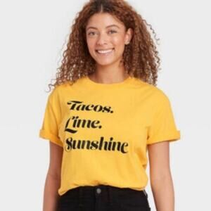 NWOT Target Women's Yellow Graphic Tee